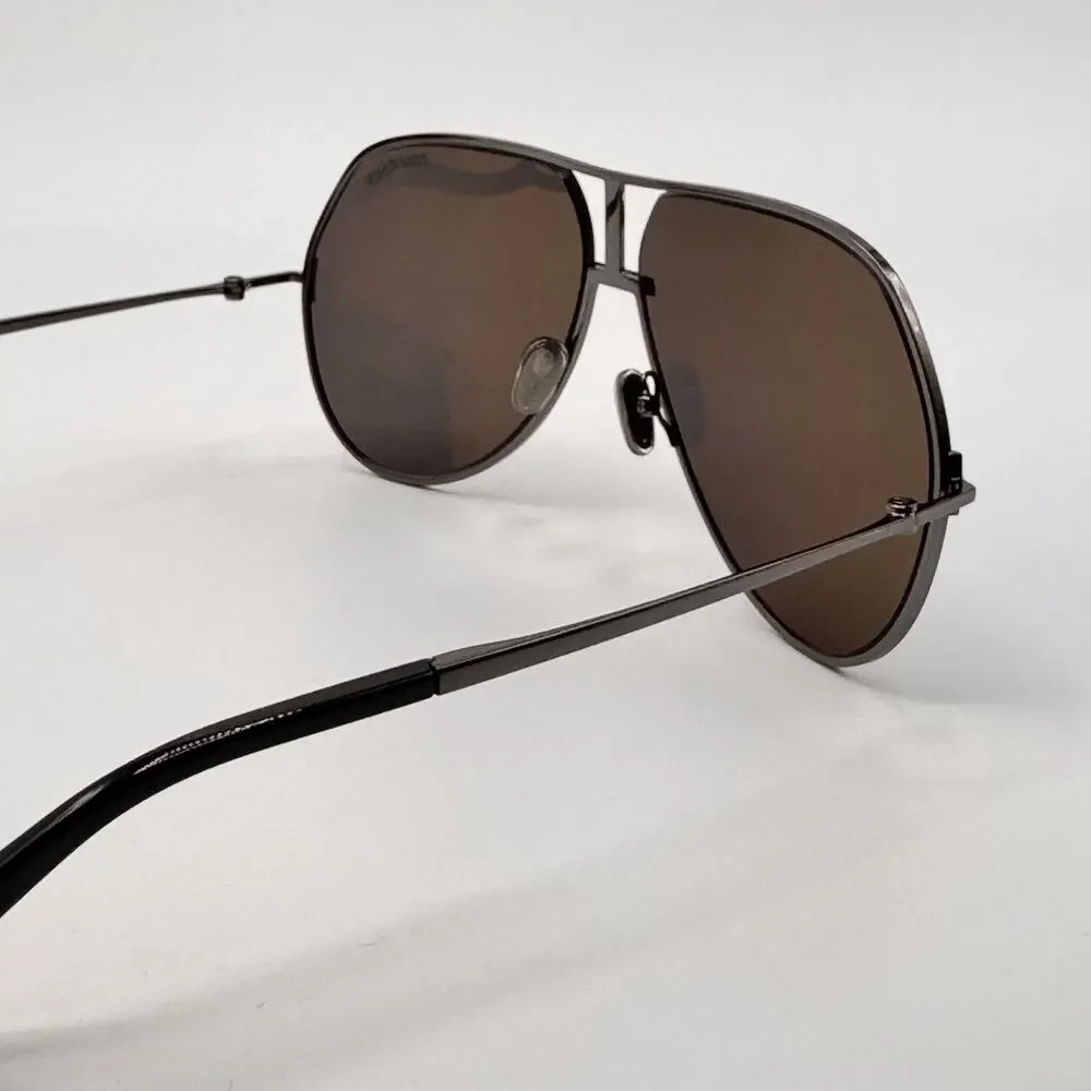 Tom Ford Sunglasses Rickie-02 TF1281 08A Gunmetal Aviator Frame Gray Lens 63mm